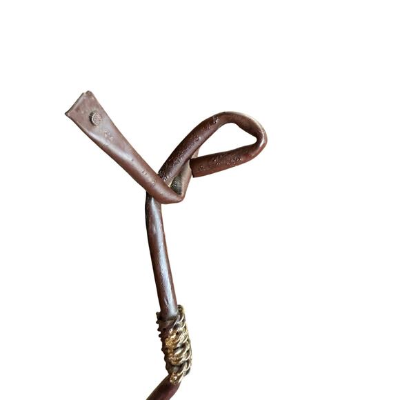 Vintage Brutalist Handmade Religious Metalware Cross 12.5"x8" Drift Wood - Picture 4 of 6